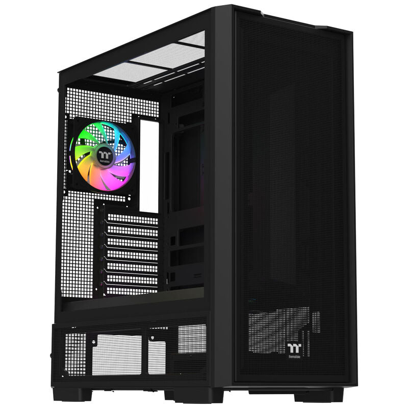 Thermaltake S380 TG ARGB kabinett midtårn ATX herdet glass svart forfra