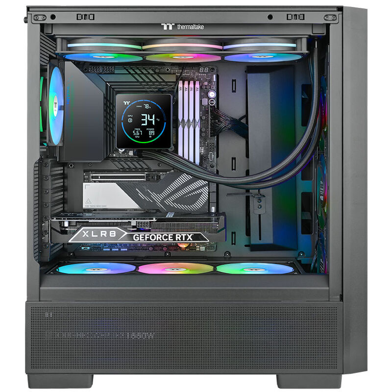 Thermaltake TH360-S V3 ARGB Sync AIO vannkjøling montert i PC