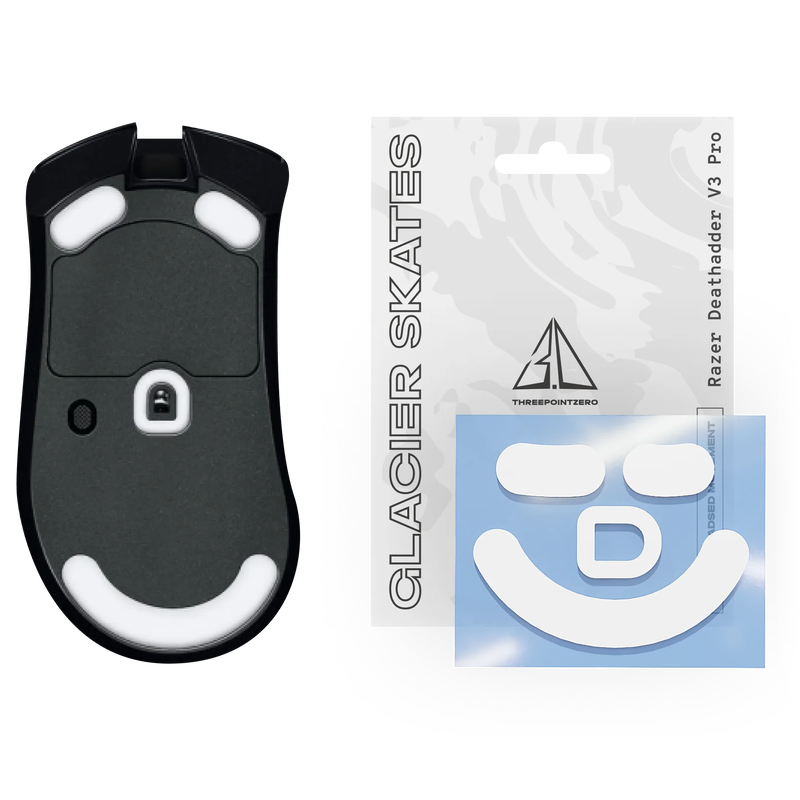 threepointzero Glacier Skates for DeathAdder V3 Pro PTFE bakside