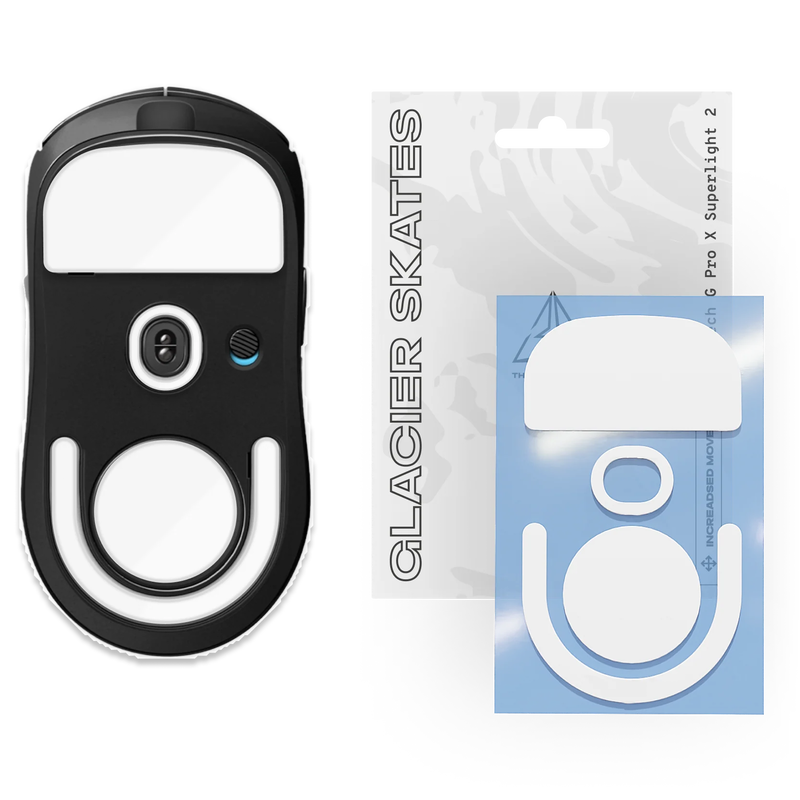 threepointzero Glacier Skates for Logitech GPX Superlight 2 PTFE bakside