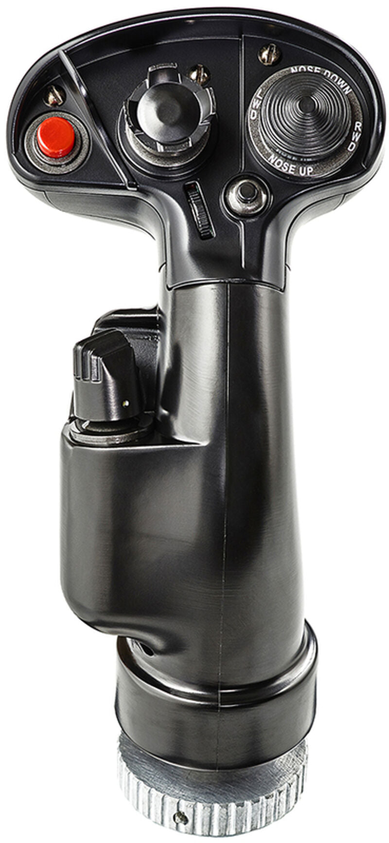Detalj av knapper på Thrustmaster F/A-18C Hornet HOTAS Grip Add-On joystick