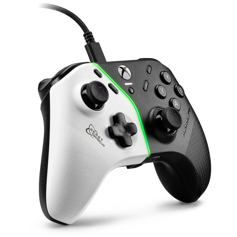 Thrustmaster HEART kontroller Hall-Effekt RGB Xbox/PC svart hvit forfra