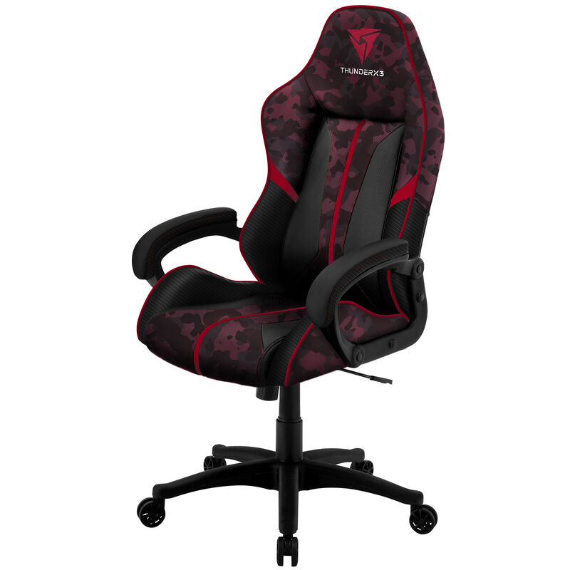 Detalj av ThunderX3 BC1 CAMO gamingstol camo/rød sete