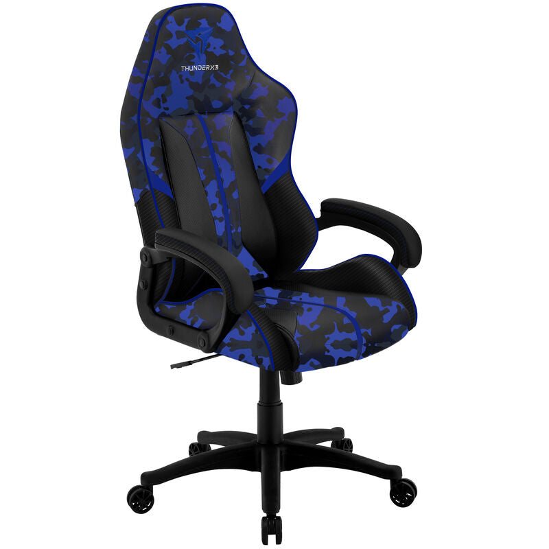 ThunderX3 BC1 CAMO gamingstol camo/blå PU-lær forfra