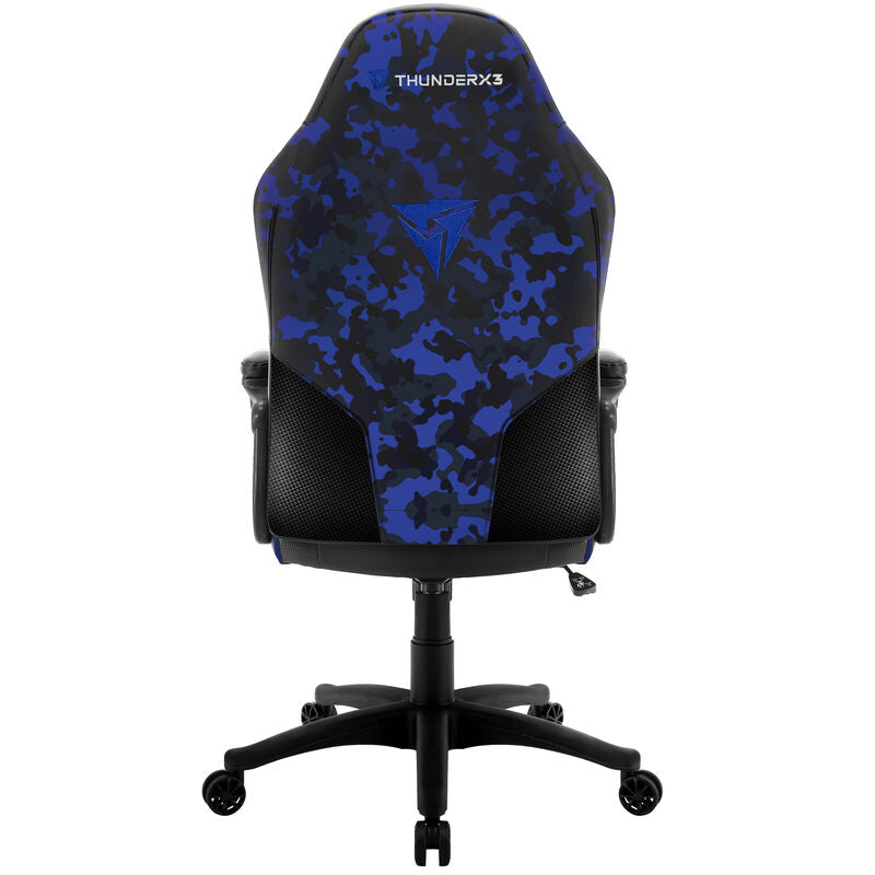 ThunderX3 BC1 CAMO gamingstol camo/blå PU-lær montert i spilloppsett