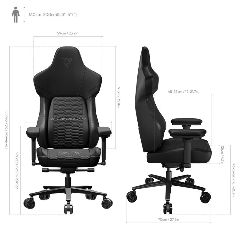 ThunderX3 CORE Racer ryggstøtte og pute