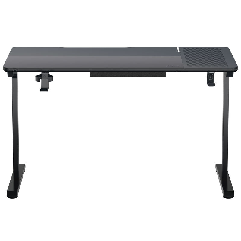 ThunderX3 LAB-X Lite gamingpult 130 cm herdet glass svart montert med utstyr
