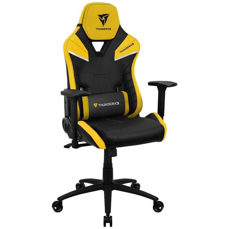Detalj av ThunderX3 TC5 gamingstol svart/gul sete