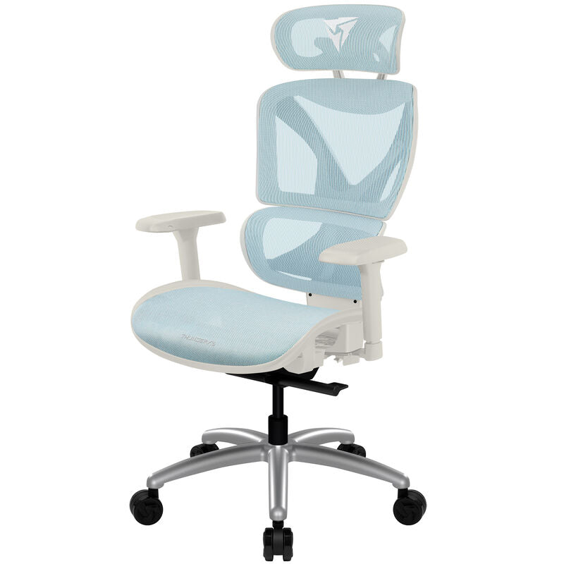 ThunderX3 XTC ergonomisk kontorstol mesh hvit/blå bakside