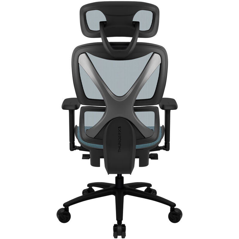 ThunderX3 XTC ergonomisk kontorstol mesh svart/blå montert i kontor
