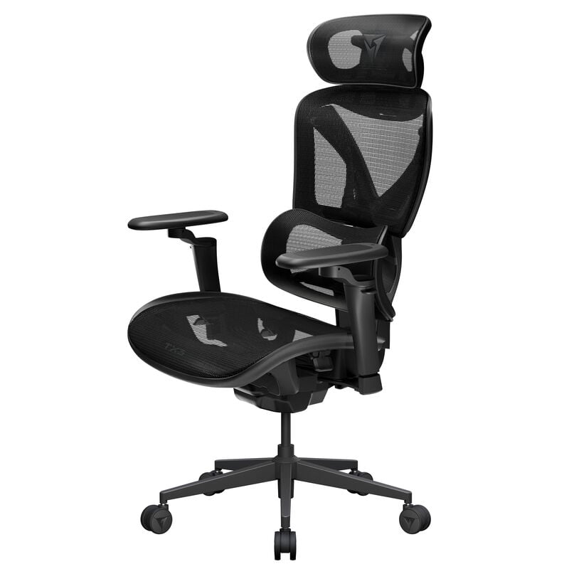 ThunderX3 XTC Pro 360 ergonomisk gamingstol svart mesh forfra