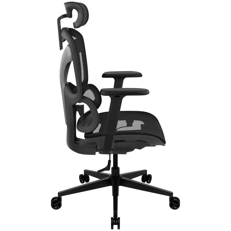 ThunderX3 YTC ergonomisk kontorstol mesh svart detalj av mesh materiale