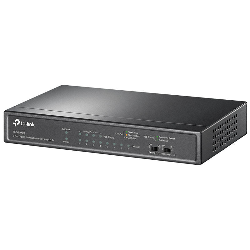 TP-Link 8-port Gigabit nettverkssvitsj 4-port PoE+ 64 W forfra