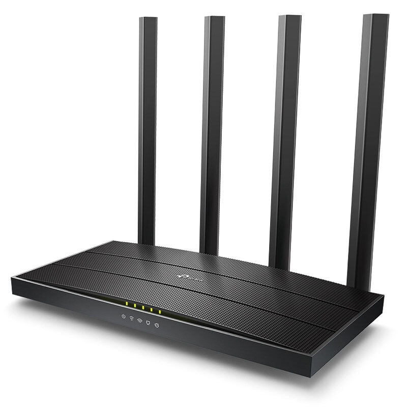Forfra av TP-Link Archer C6 trådløs ruter AC1200 dualband