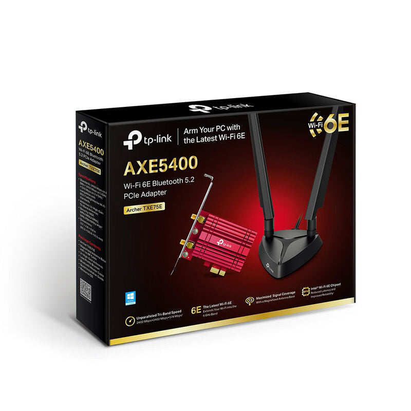 TP-Link Archer TXE75E WiFi-adapter montert i PC