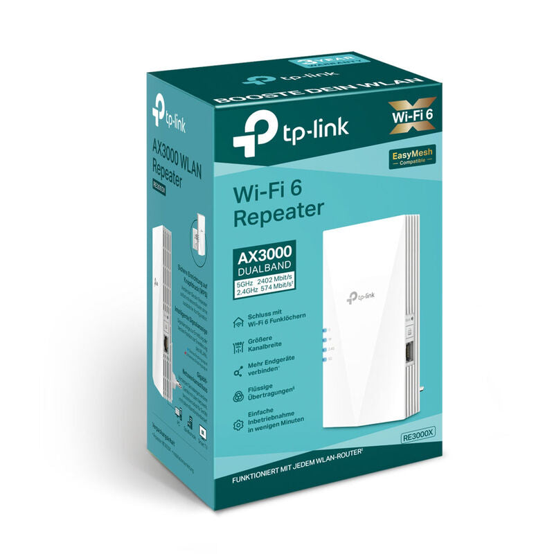 TP-Link RE3000X WiFi-repeater montert i stikkontakt