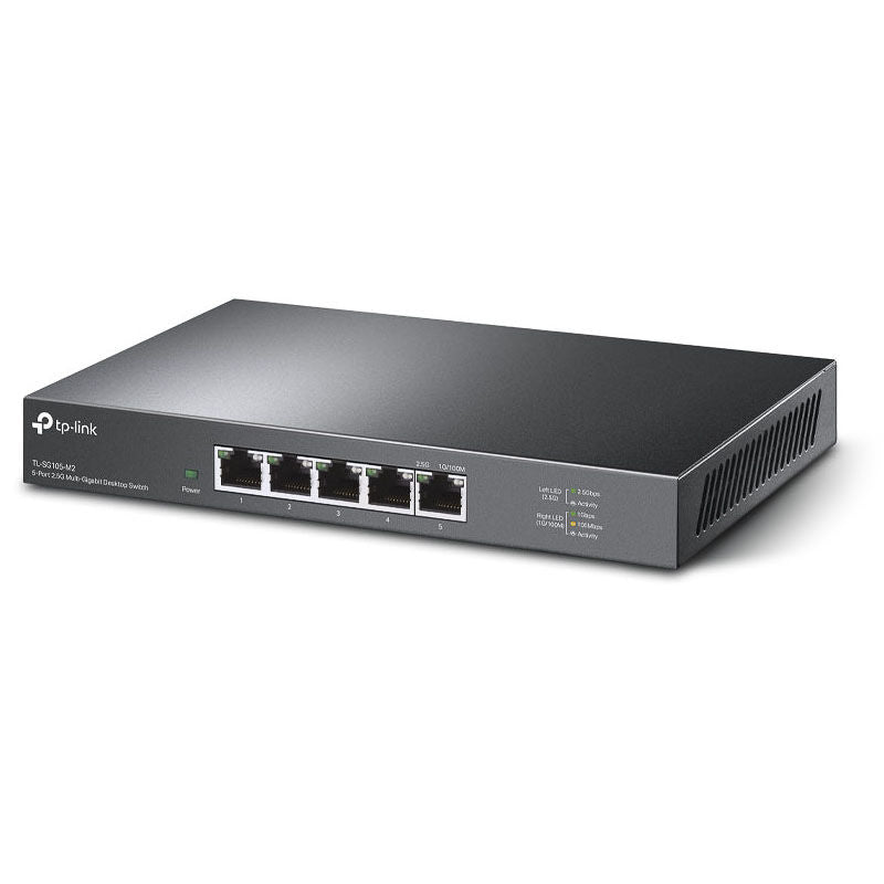 TP-Link TL-SG105-M2 nettverkssvitsj 5-port 2.5G svart forfra