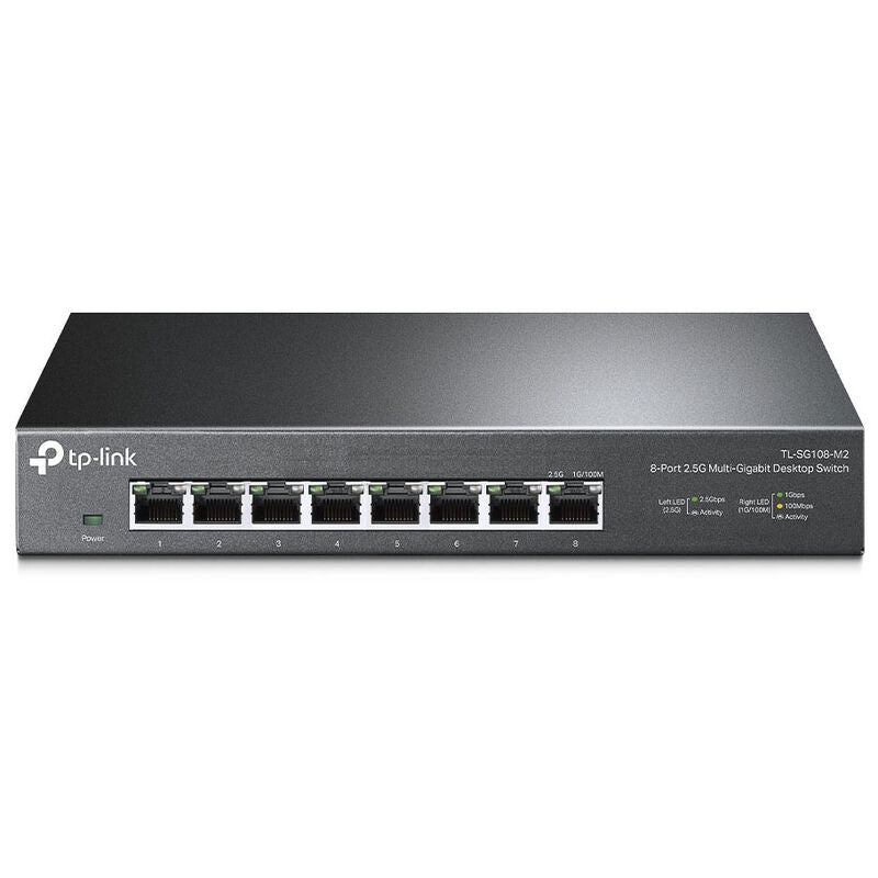 TP-Link TL-SG108-M2 nettverkssvitsj 8-port 2.5G svart bakside