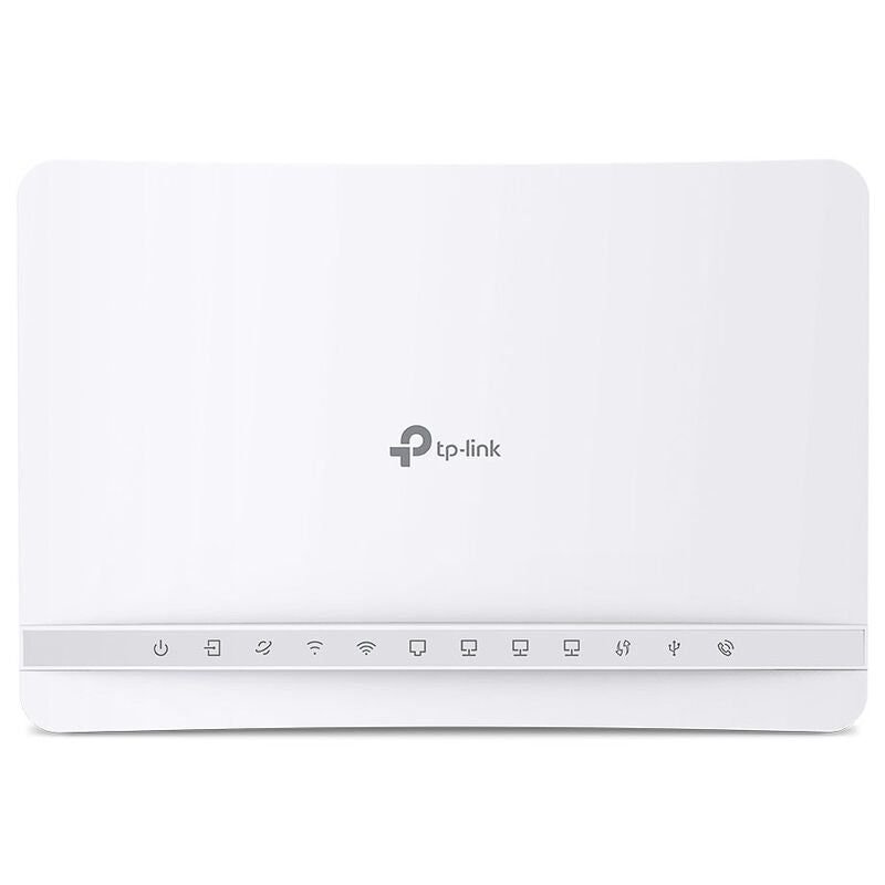 TP-Link VX231v DSL-ruter Wi-Fi 6 AX1800 DECT hvit bakside