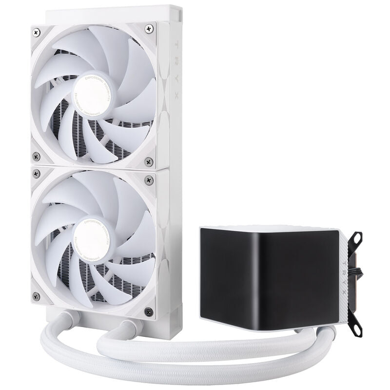 Montert TRYX PANORAMA ARGB 240 AIO vannkjøling 3D-AMOLED hvit i PC