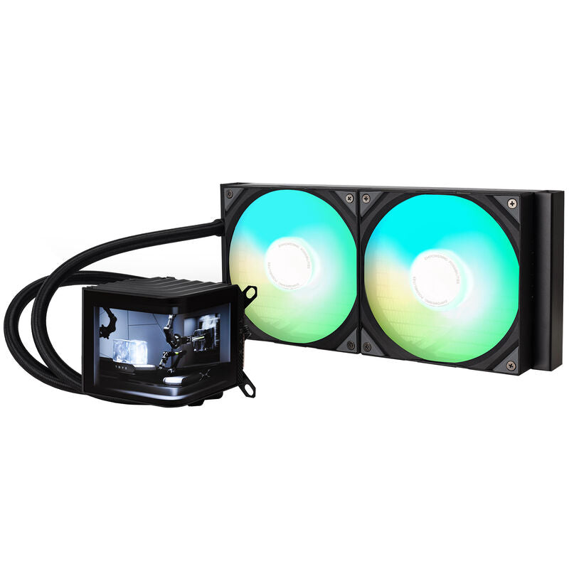 TRYX PANORAMA ARGB 280 AIO vannkjøling 3D AMOLED svart forfra