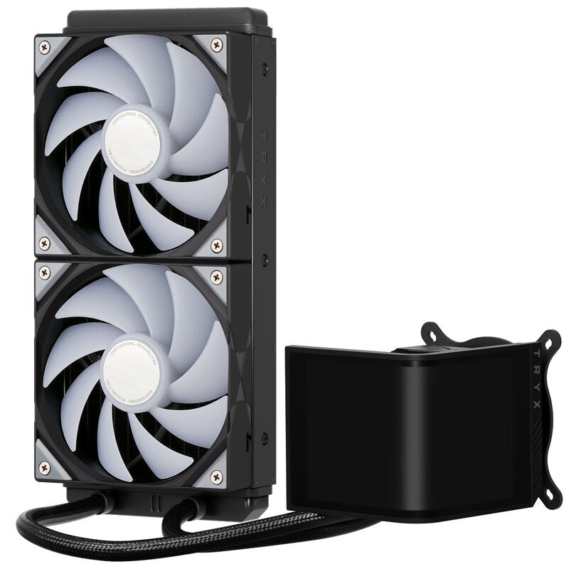 TRYX PANORAMA SE ARGB 240 AIO vannkjøling 3D AMOLED montert i PC