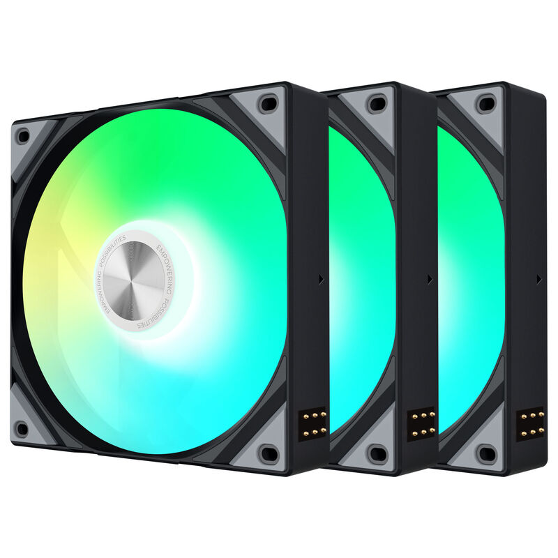 TRYX ROTA SL ARGB Reverse vifte 3-pakk 120 mm PWM svart forfra