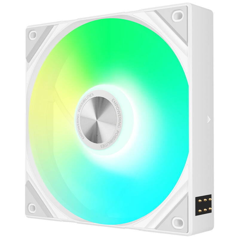 TRYX ROTA SL ARGB vifte 3-pakk 120 mm hvit montert i PC-kabinett