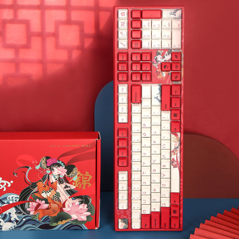 Varmilo VEA108 Koi tastatur med hvit LED-belysning montert