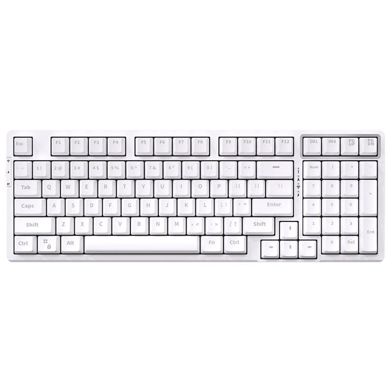 VGN V98 V2 trådløs mekanisk gamingtastatur forfra hvit US layout