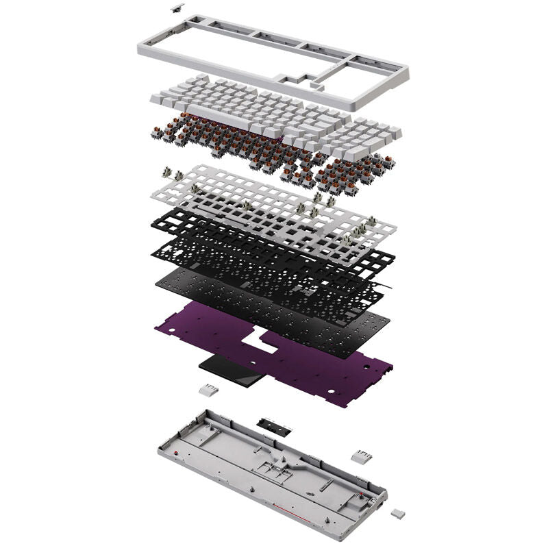 VGN V98 V2 trådløs mekanisk gamingtastatur montert med RGB-belysning