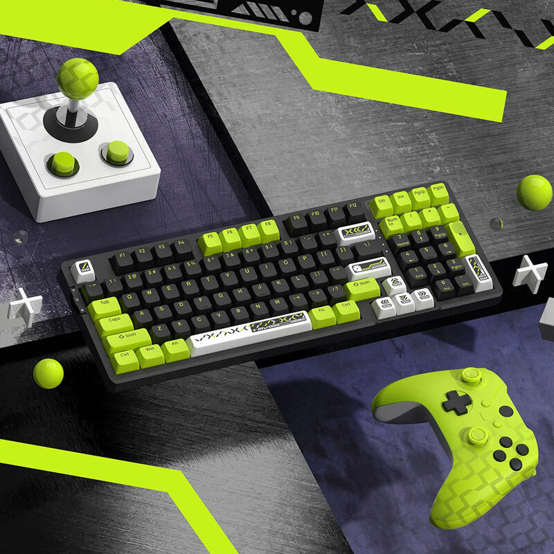 Bakside av VGN V98Pro V2 trådløs gamingtastatur 98% RGB Box Ice Cream Pro