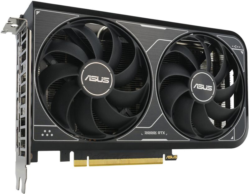 ASUS GeForce RTX 4060 Dual O8G V2 grafikkort med vifter i drift