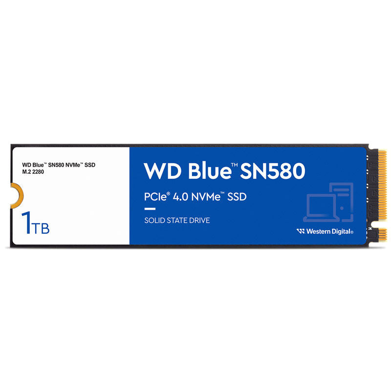 WD Blue SN580 NVMe SSD 1 TB PCIe 4.0 M.2 2280 nærbilde