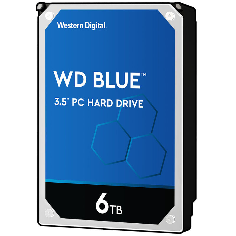 Western Digital Blue harddisk 6 TB 3,5" SATA 6G 5400 RPM forfra