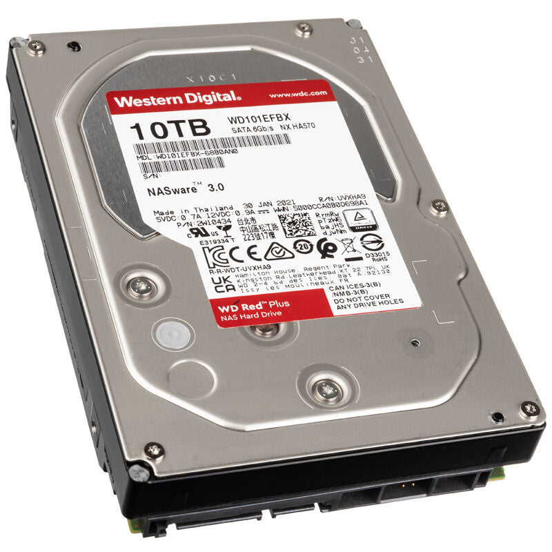 Western Digital Red Plus 3,5 tommer NAS-harddisk forside