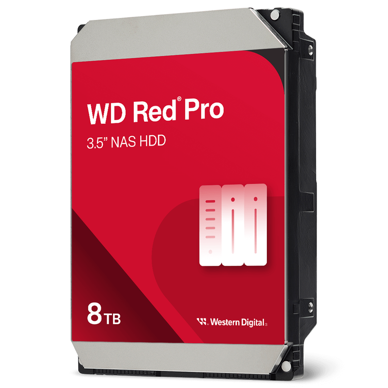 Western Digital Red Pro 3,5" NAS harddisk 8 TB SATA 7200 RPM forfra