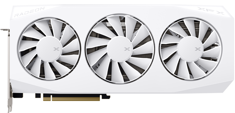 XFX Mercury RX 9060 XT OC White Gaming Edition grafikkort bakside