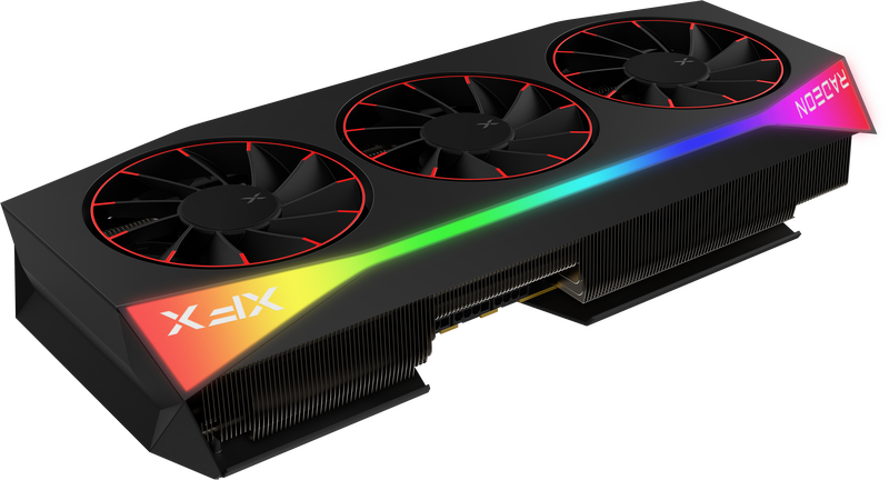 Montert XFX Mercury RX 9070 XT OC Magnetic Air grafikkort i gaming-PC