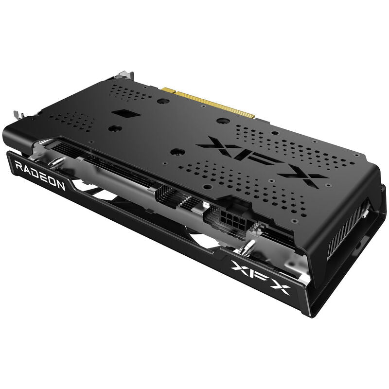 Nærbilde av kjølevifter på XFX Speedster SWFT 210 RX 7600 Core Edition
