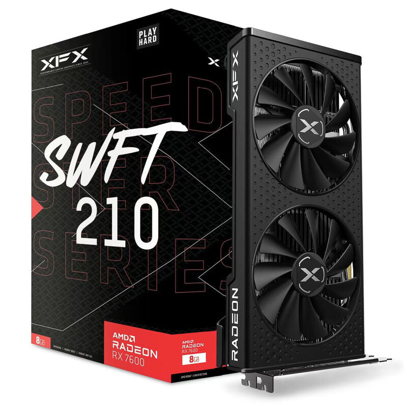 XFX Speedster SWFT 210 RX 7600 Core Edition grafikkort forfra