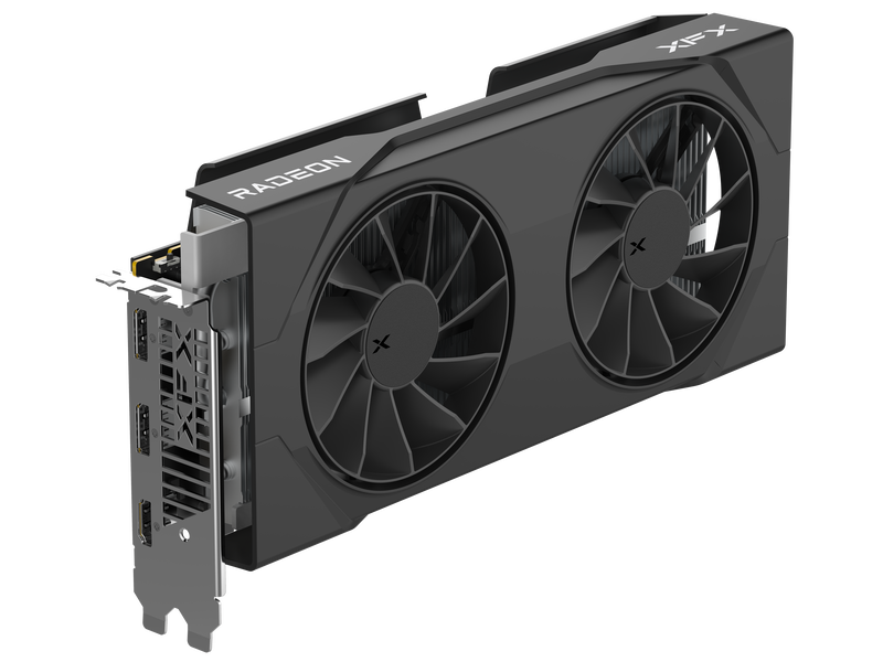 XFX Swift RX 9060 XT OC grafikkort 8 GB GDDR6 svart bakside