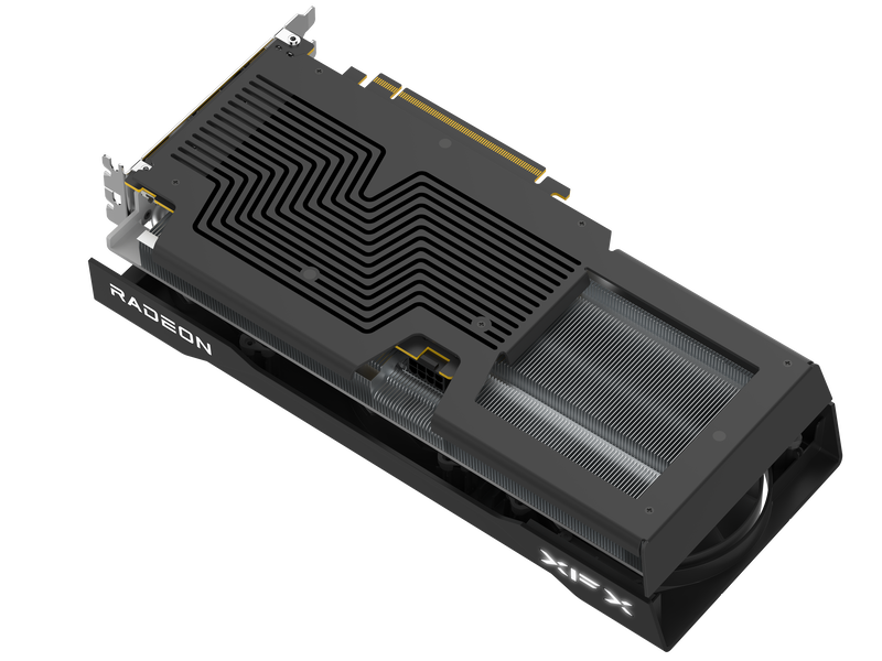 Tilkoblingsporter på XFX Swift RX 9060 XT OC Triple Fan grafikkort