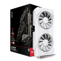 XFX Swift RX 9060 XT OC White grafikkort forfra