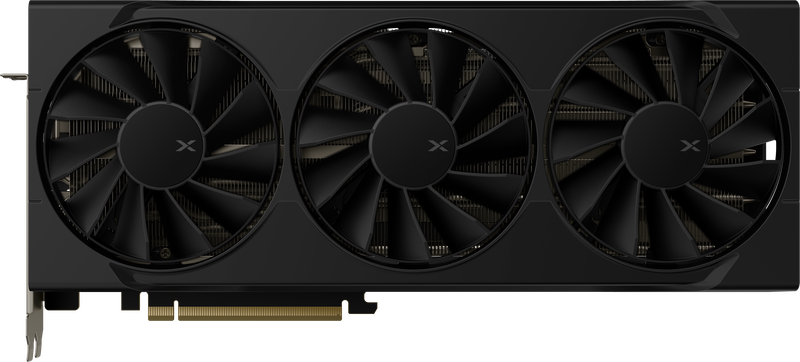 Nærbilde av kjøleribbe på XFX Swift RX 9070 XT Triple Fan Gaming Edition