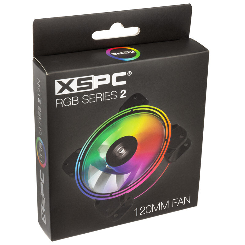 Sideprofil av XSPC RGB Series 2 ARGB PWM vifte 120 mm