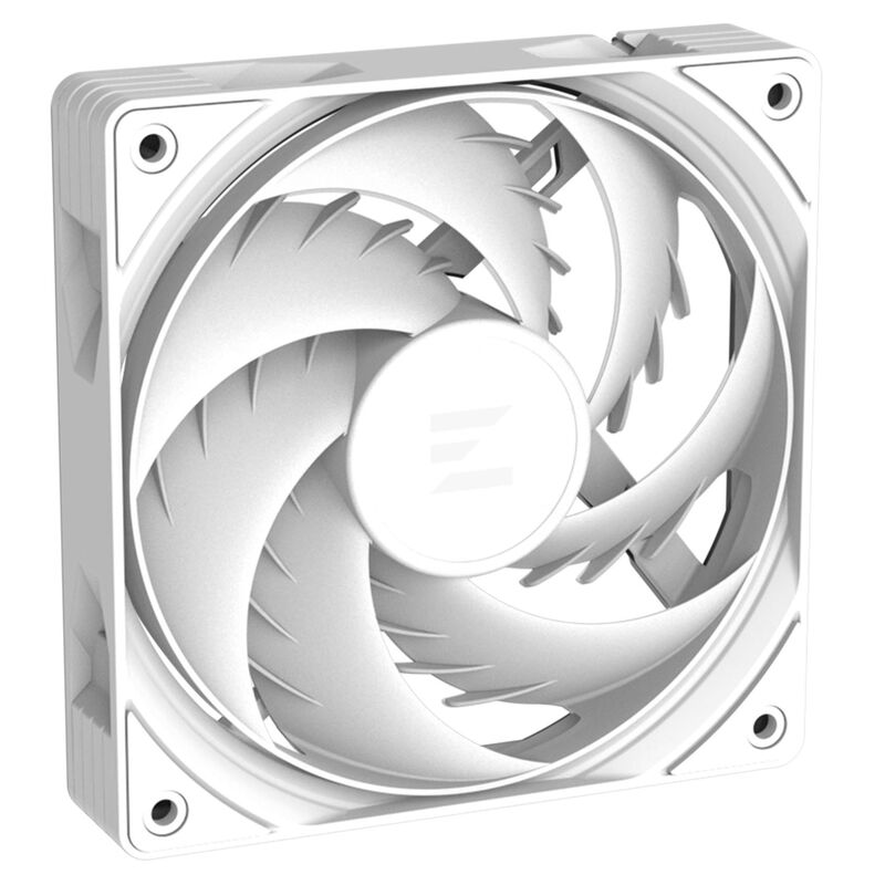 Nærbilde av 120 mm ARGB-vifte på Zalman ALPHA2 DS A36 AIO vannkjøling
