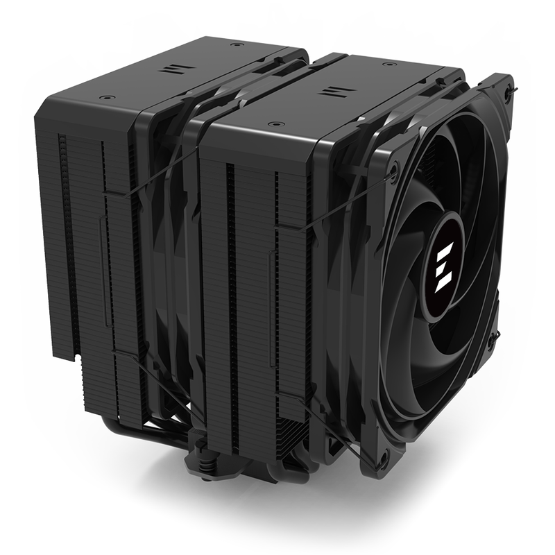 Zalman CNPS14X Duo CPU-kjøler dobbelttårn vifte nærbilde