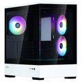 Zalman P30 kabinett minitårn mATX herdet glass svart/hvit forfra