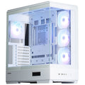 Zalman P50 DS kabinett midtårn ATX RGB herdet glass hvit forfra